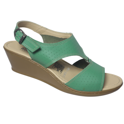 Romulo Sandalia Cuero Green Mujer Talla 38 Ref 5969 
